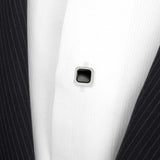 Onyx Cushion Stainless Steel 5-Stud Set - Cufflinks.com - Flyclothing LLC