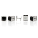 Onyx Cushion Stainless Steel 5-Studs - Cufflinks.com - Flyclothing LLC