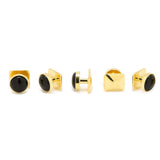 Gold and Onyx 5-Stud Set - Cufflinks.com - Flyclothing LLC
