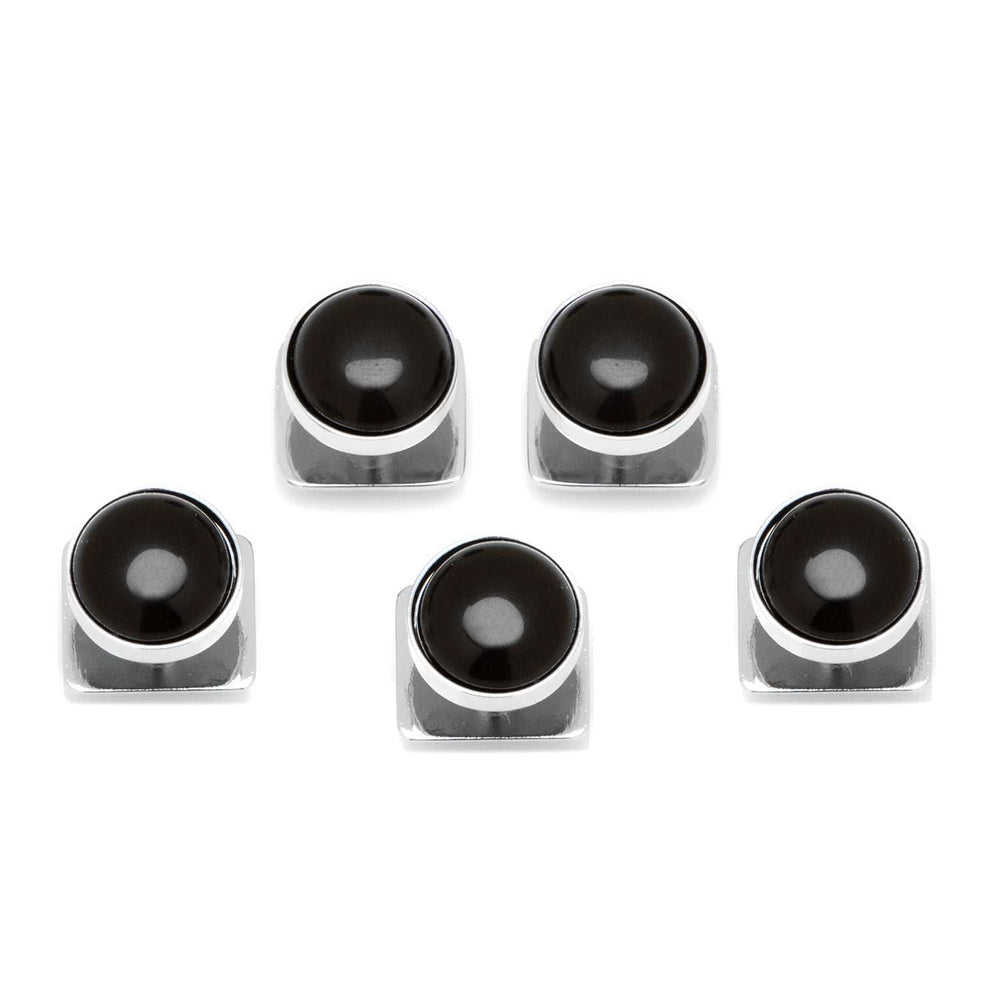 Silver and Onyx 5-Studs - Cufflinks.com - Flyclothing LLC