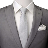 Floral Gray Men's Tie - Cufflinks.com - Flyclothing LLC