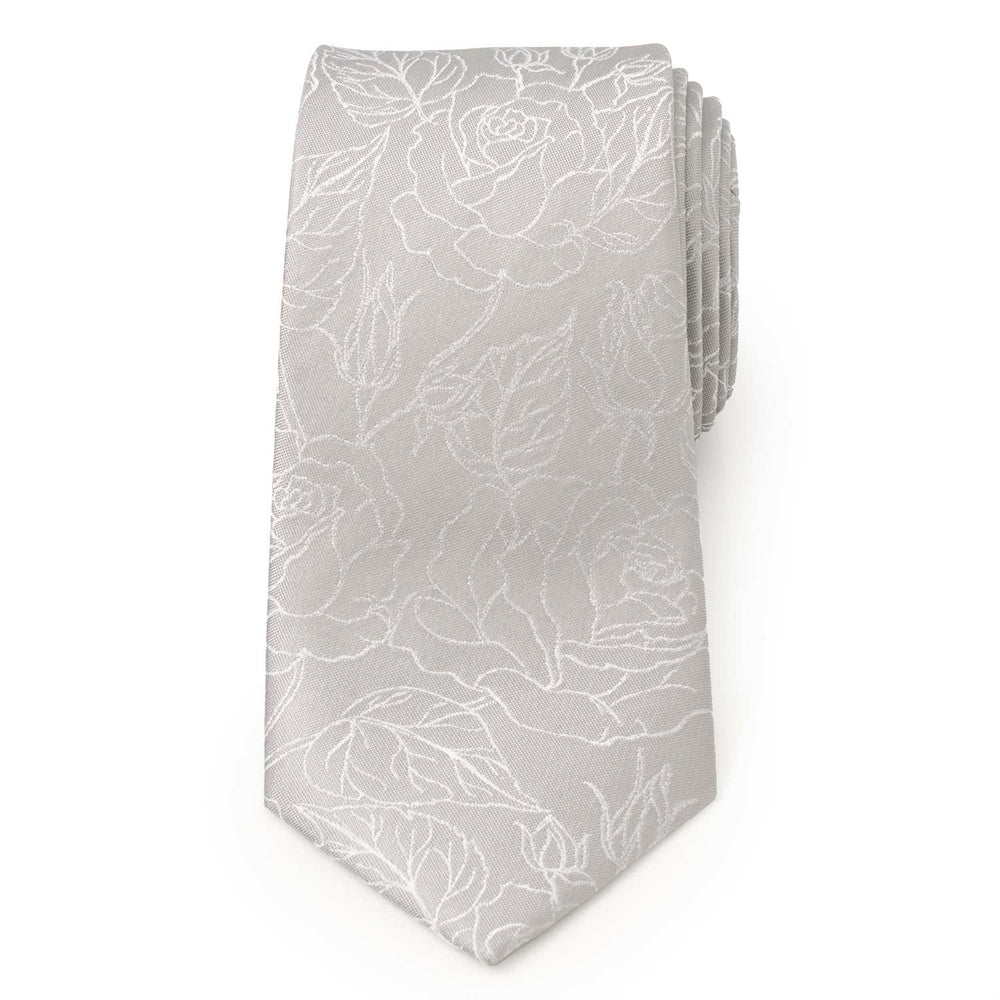 Floral Gray Men's Tie - Cufflinks.com - Flyclothing LLC