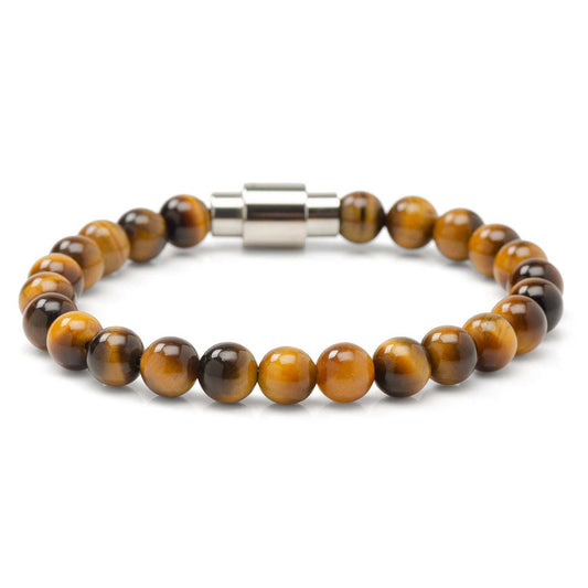 Tigers Eye Beaded Bracelet with Magnetic Closure - Cufflinks.com - Flyclothing LLC