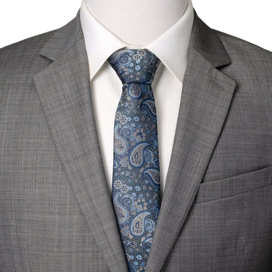 Blue & Gray Paisley Men's Tie - Cufflinks.com - Flyclothing LLC