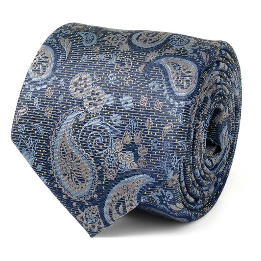 Blue & Gray Paisley Men's Tie - Cufflinks.com - Flyclothing LLC