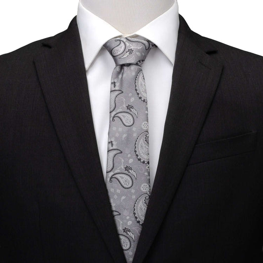 Gray Paisley Men's Tie - Cufflinks.com - Flyclothing LLC