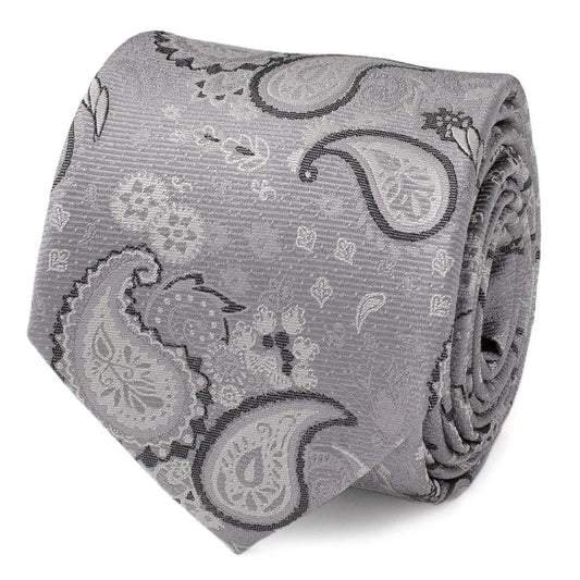 Gray Paisley Men's Tie - Cufflinks.com - Flyclothing LLC