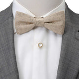 Tan Paisley Men's Bow Tie - Cufflinks.com - Flyclothing LLC