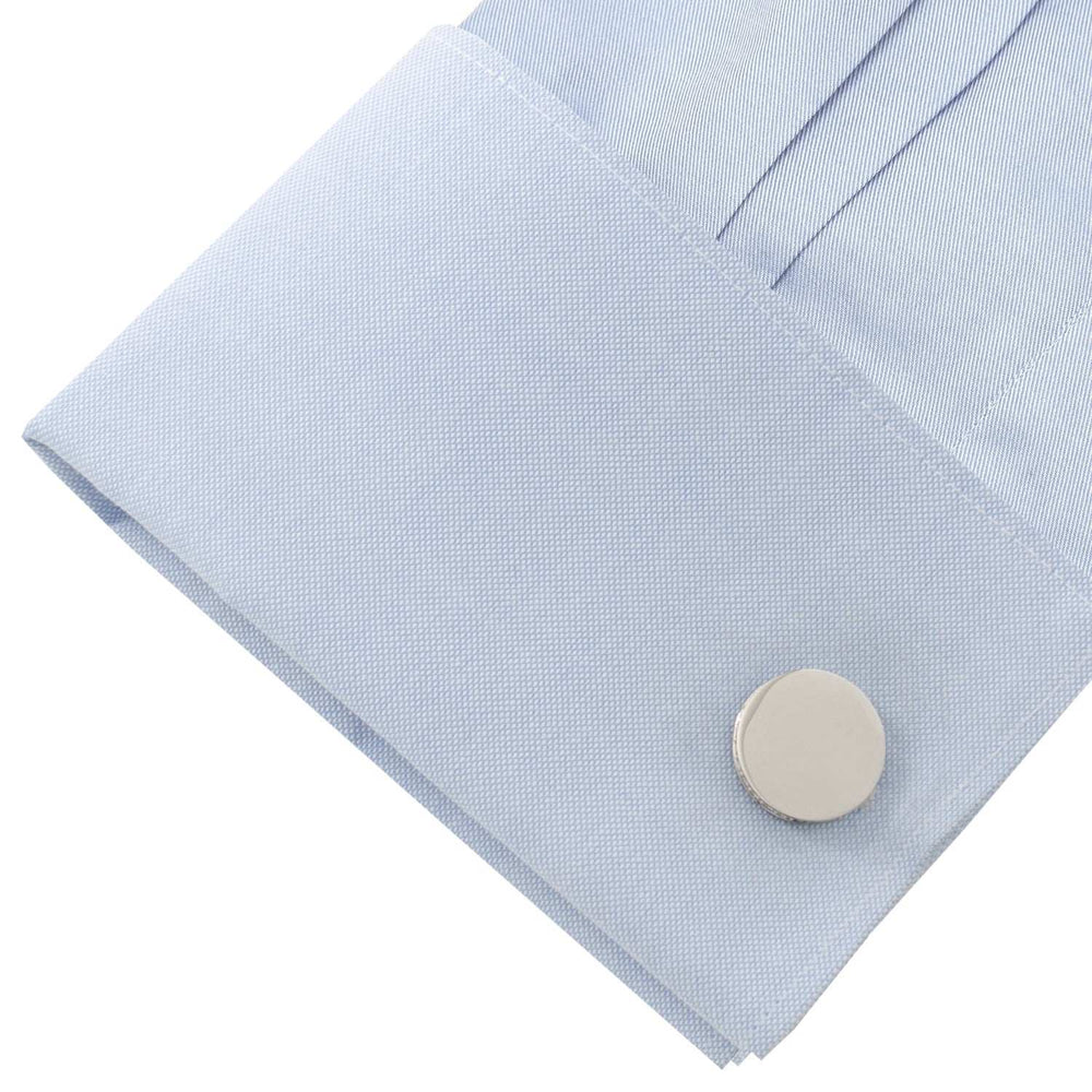 Stainless Steel Engravable Pave Edge Cufflinks - Cufflinks.com - Flyclothing LLC