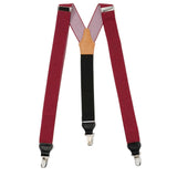 Maroon Dot Convertible Suspenders - Cufflinks.com - Flyclothing LLC