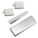 Engravable Rectangle Infinity 3-Piece Gift Set - Cufflinks.com - Flyclothing LLC