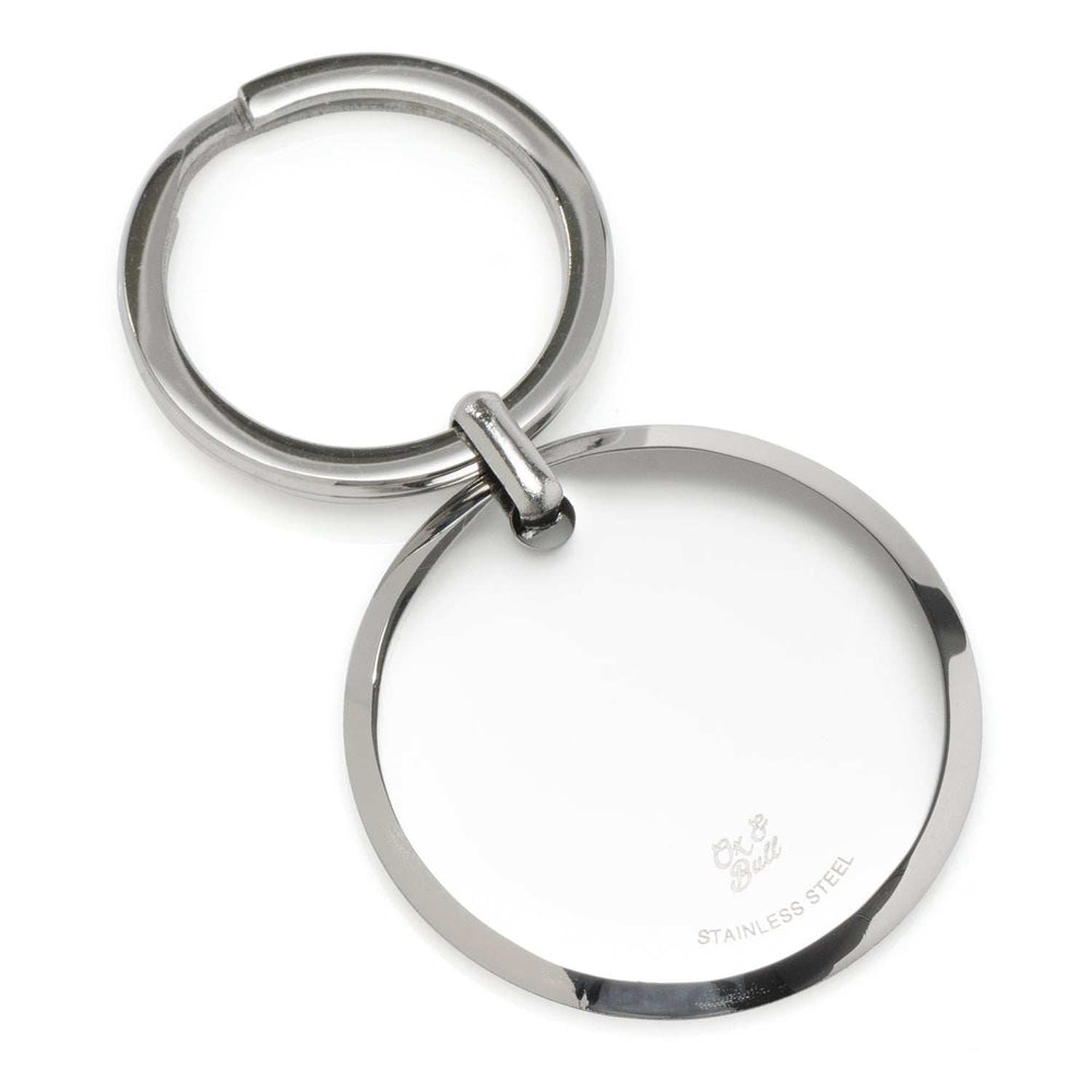Round Engravable Stainless Steel Key Chain - Cufflinks.com - Flyclothing LLC