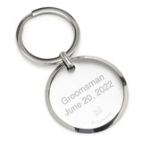 Round Engravable Stainless Steel Key Chain - Cufflinks.com - Flyclothing LLC