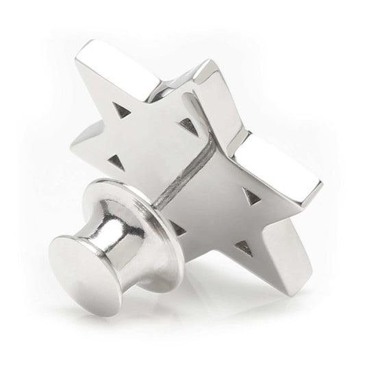 Star of David Stainless Steel Lapel Pin - Cufflinks.com - Flyclothing LLC