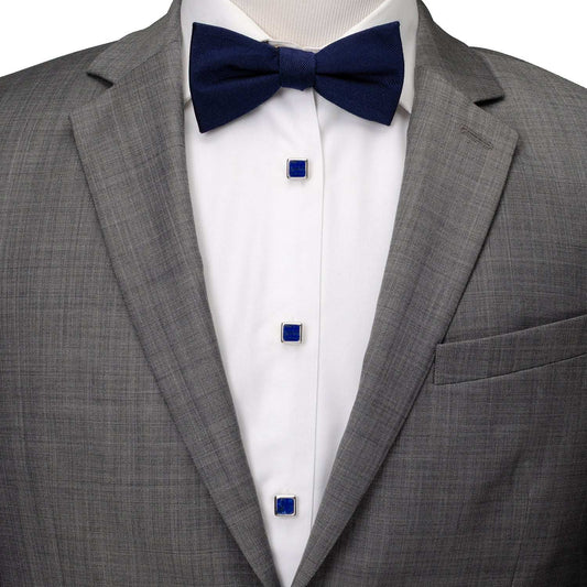 Sterling Silver and Lapis JFK Presidential Studs - Cufflinks.com - Flyclothing LLC