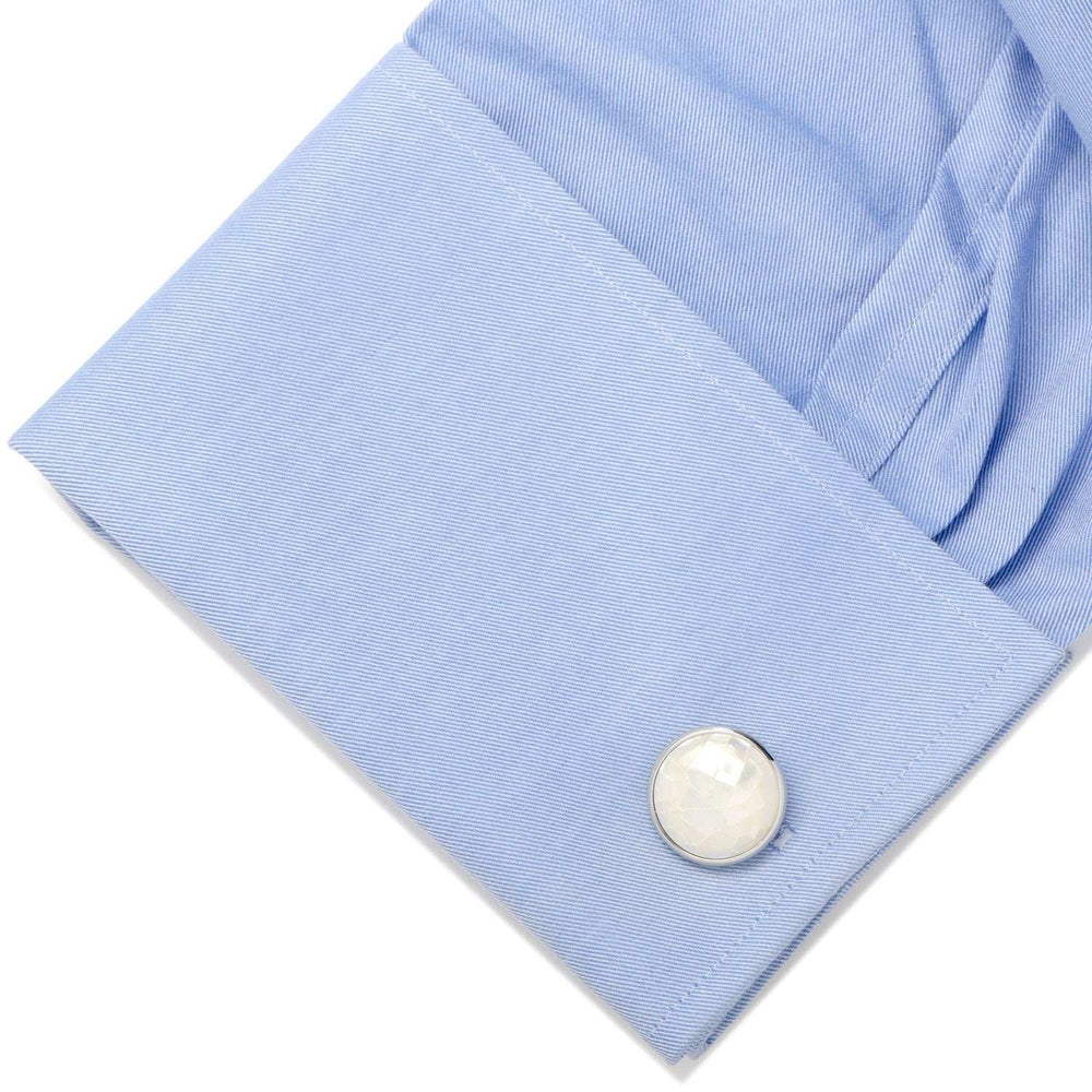Sterling Mosaic Mother of Pearl Cufflinks - Cufflinks.com - Flyclothing LLC