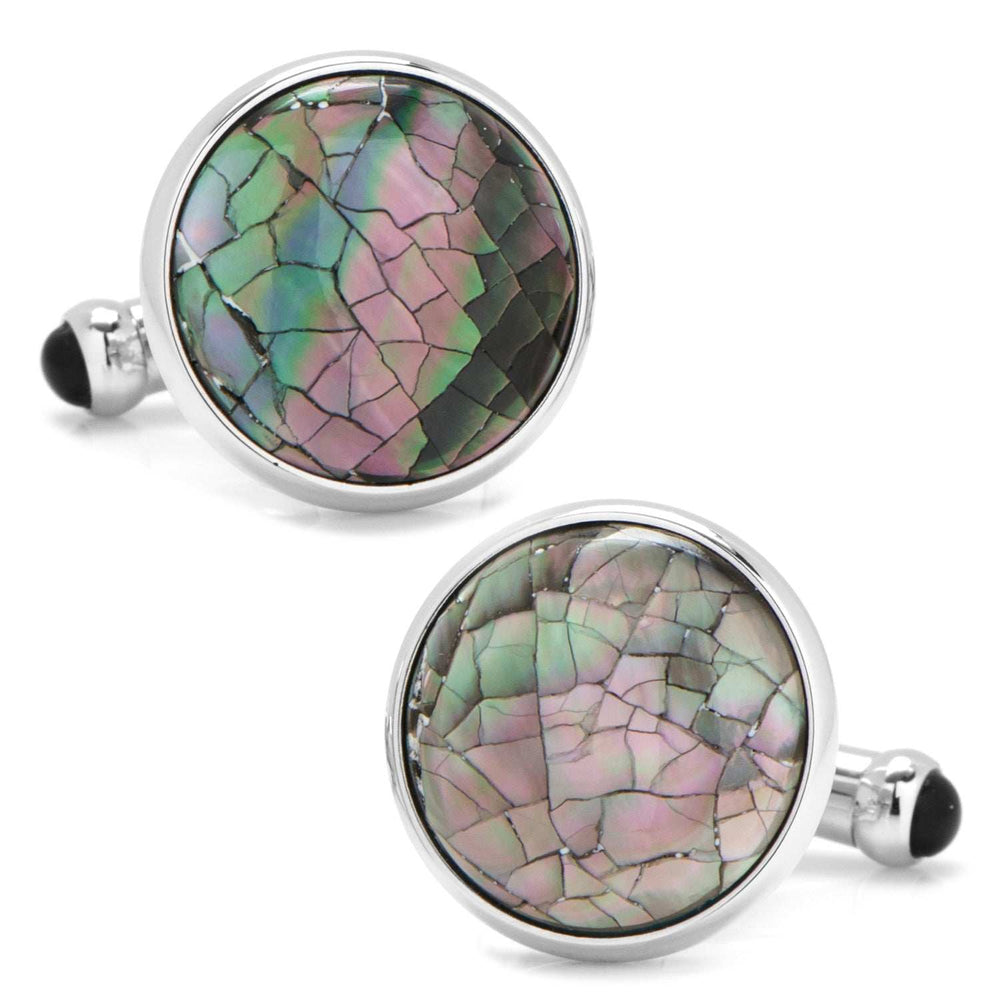 Sterling Mosaic Smoke Mother of Pearl Cufflinks - Cufflinks.com - Flyclothing LLC