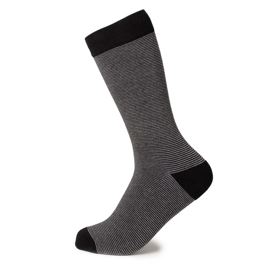 Striped Gray Black Men's Socks - Cufflinks.com - Flyclothing LLC