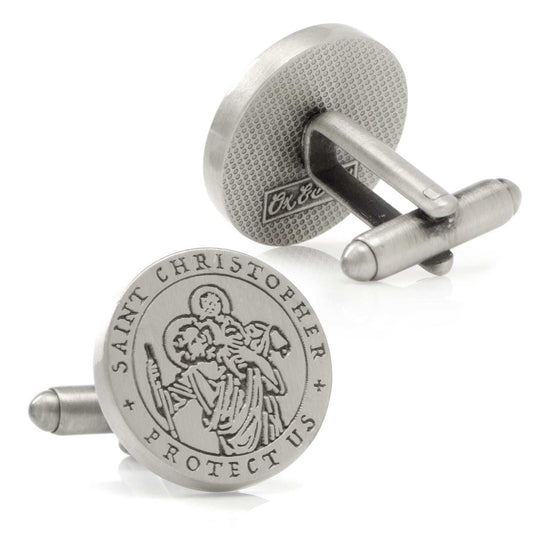 St. Christopher Amulet Cufflinks - Cufflinks.com - Flyclothing LLC