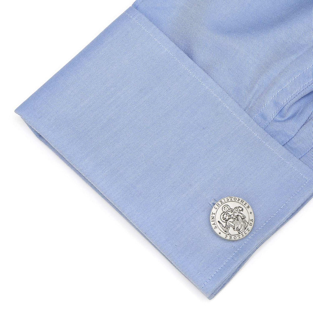 St. Christopher Amulet Cufflinks - Cufflinks.com - Flyclothing LLC