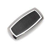 Stainless Steel Inlaid Black Carbon Fiber Money Clip - Cufflinks.com - Flyclothing LLC