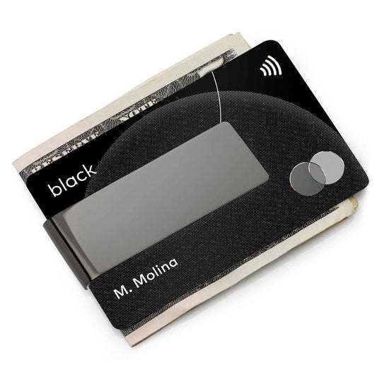 Stainless Steel Gunmetal Engravable Money Clip - Cufflinks.com - Flyclothing LLC