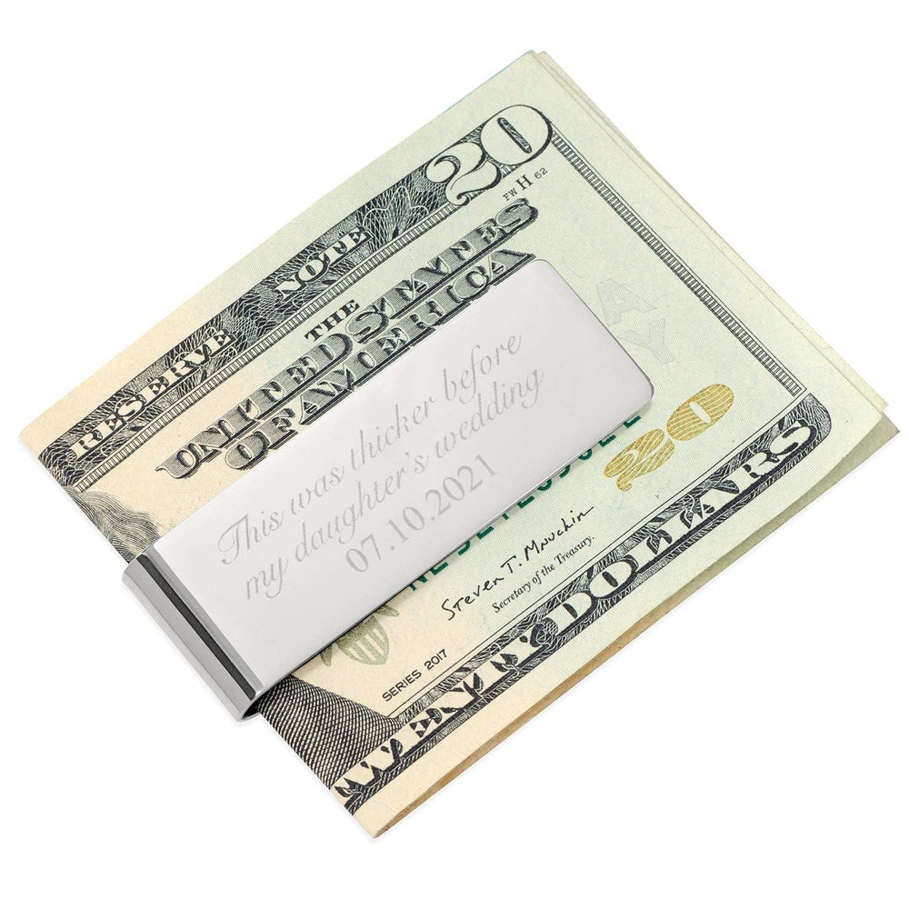 Father of Bride Wedding Date Money Clip - Cufflinks.com - Flyclothing LLC