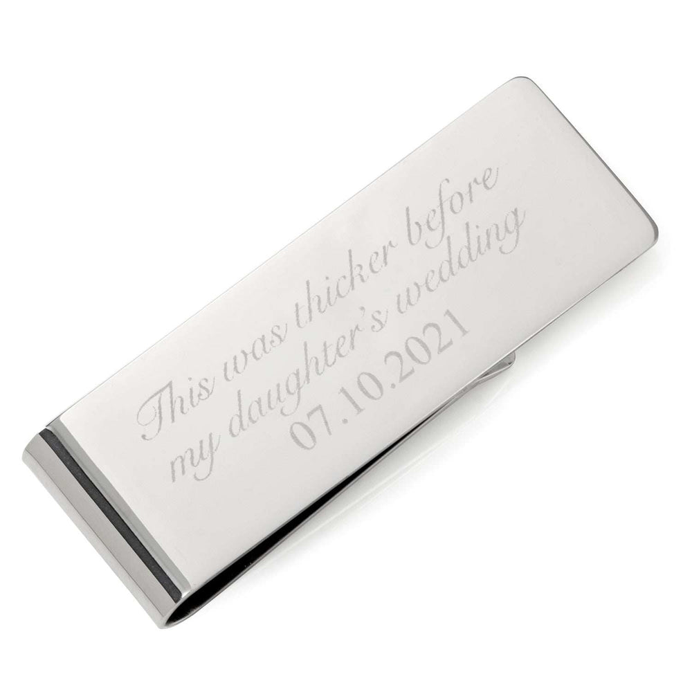 Father of Bride Wedding Date Money Clip - Cufflinks.com - Flyclothing LLC
