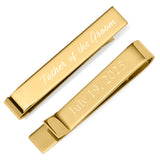 Wedding Title Engravable Gold Tie Bar