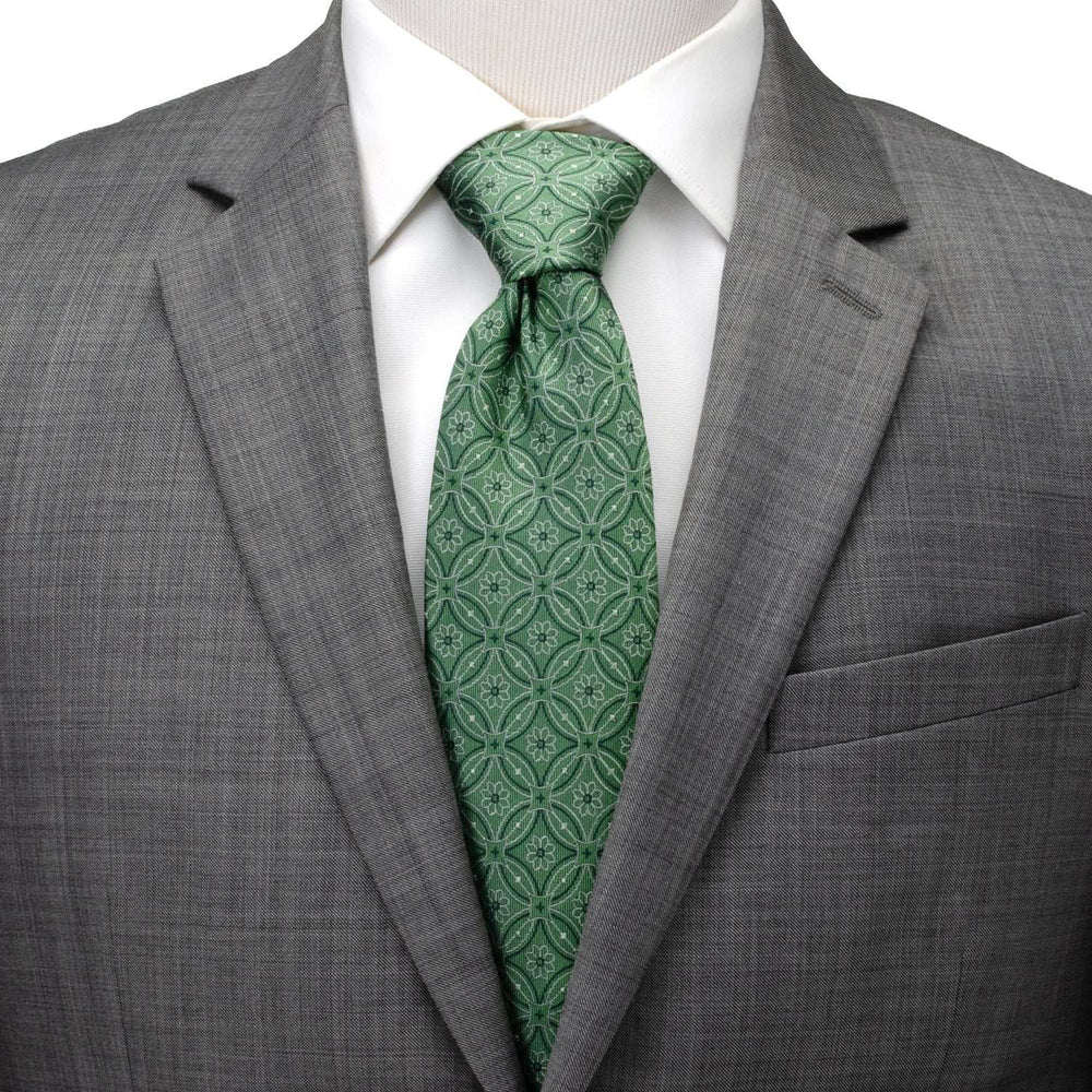 Watercress Green Tiled Men's Tie - Cufflinks.com - Flyclothing LLC