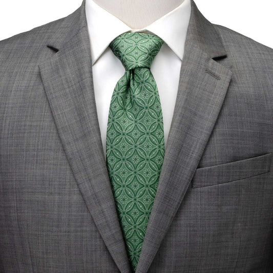 Watercress Green Tiled Men's Tie - Cufflinks.com - Flyclothing LLC