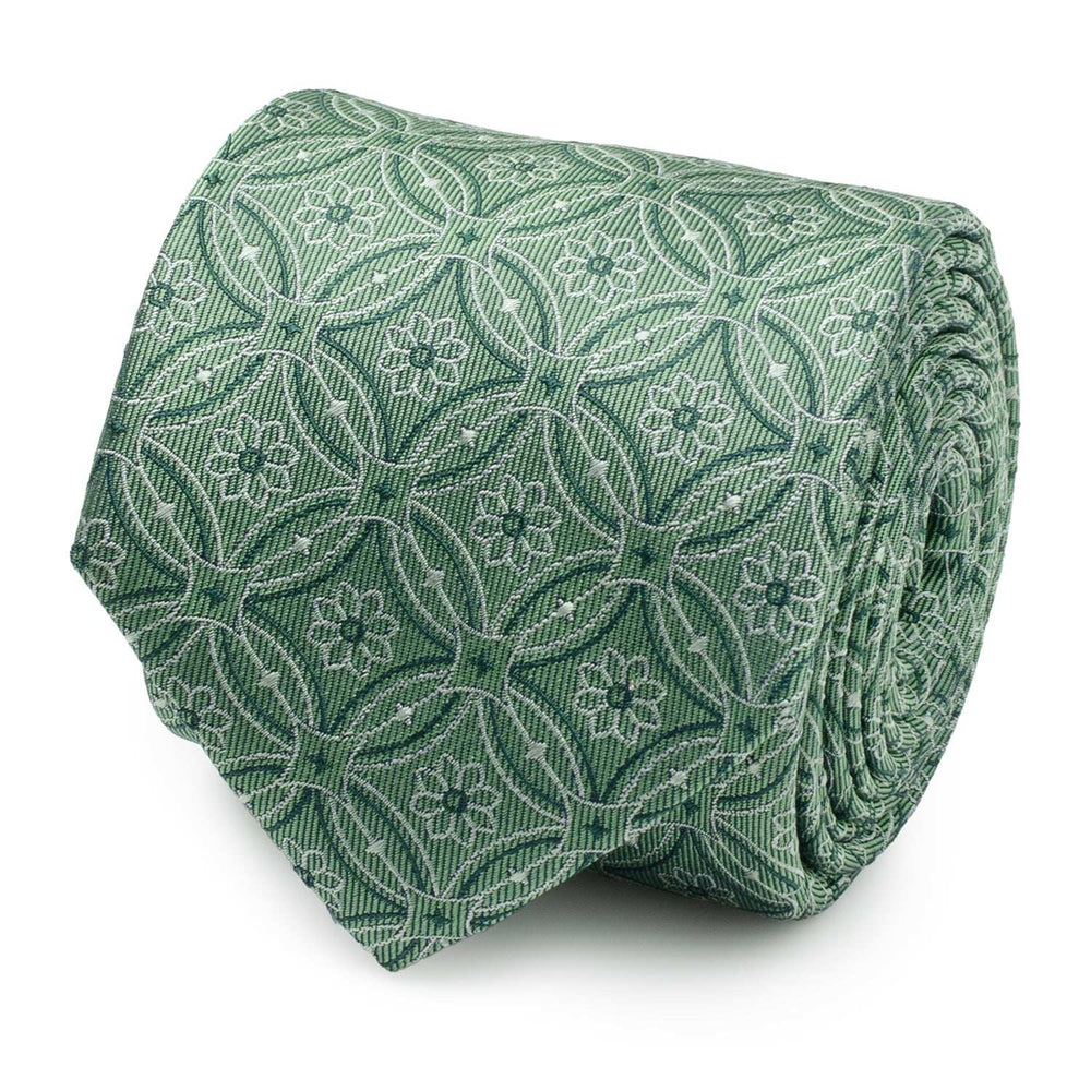 Watercress Green Tiled Men's Tie - Cufflinks.com - Flyclothing LLC