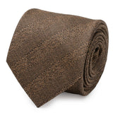 Tan Tweed Striped Linen Men's Tie - Cufflinks.com - Flyclothing LLC