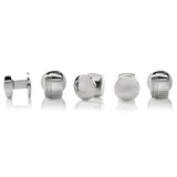 Sterling Silver Tartan Plaid 5-Studs - Cufflinks.com - Flyclothing LLC
