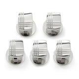 Sterling Silver Tartan Plaid 5-Studs - Cufflinks.com - Flyclothing LLC