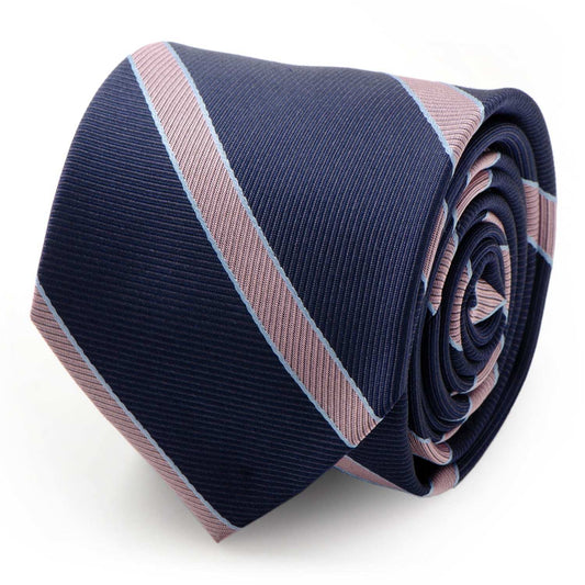 The Travis Tie (Navy Pink Stripe Men's Tie) - Cufflinks.com - Flyclothing LLC
