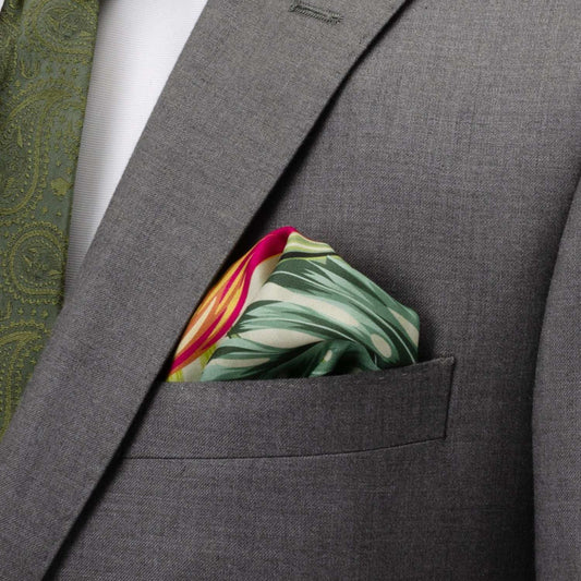 Tropical Leaf Multi Pocket Square - Cufflinks.com - Flyclothing LLC