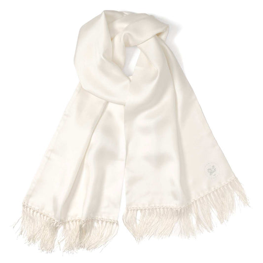 White Silk Tuxedo Scarf - Cufflinks.com - Flyclothing LLC