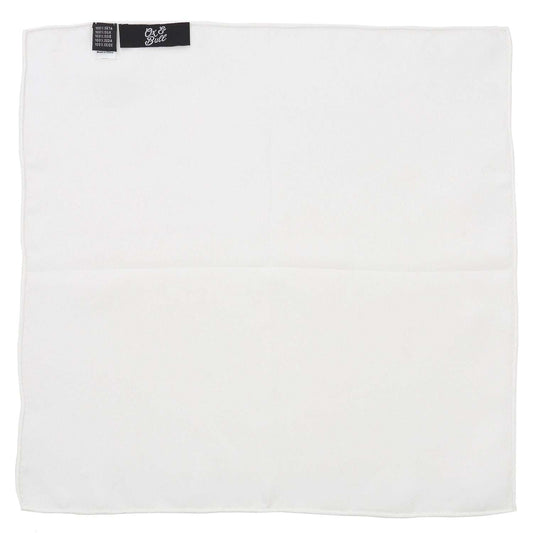 White Silk Pocket Square - Cufflinks.com - Flyclothing LLC