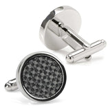 Woven Metal Black Cufflinks - Cufflinks.com - Flyclothing LLC