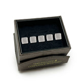 Silver Textured Square Studs - Cufflinks.com - Flyclothing LLC