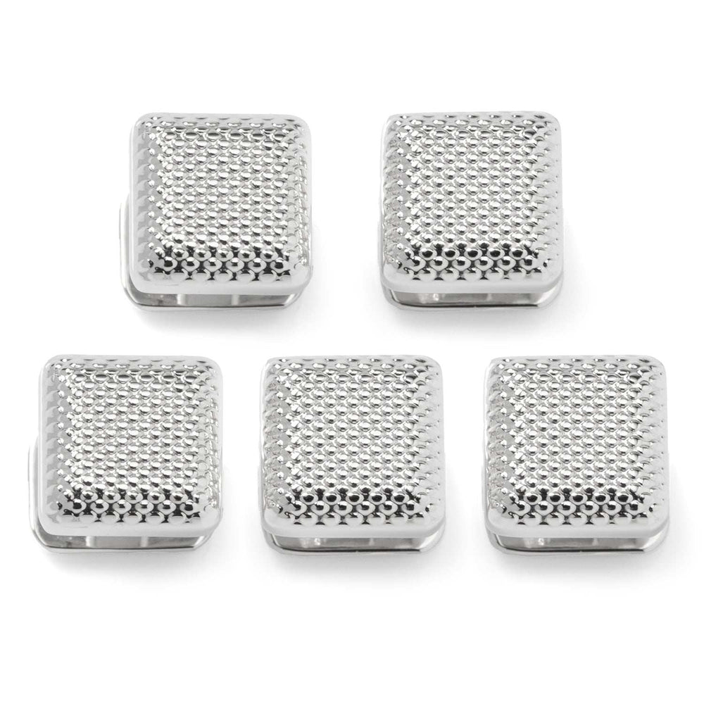 Silver Textured Square Studs - Cufflinks.com - Flyclothing LLC