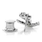 Anchor Sterling Silver 3D Lapel Pin