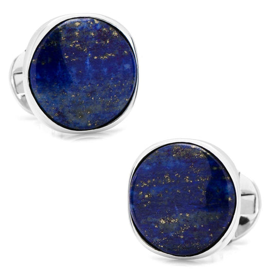 Sterling Silver Classic Formal Lapis Cufflinks - Cufflinks.com - Flyclothing LLC