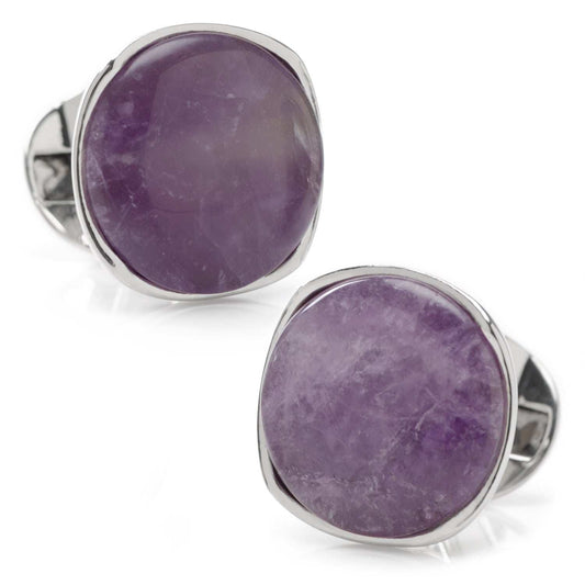 Sterling Silver Classic Formal Amethyst Cufflinks - Cufflinks.com - Flyclothing LLC