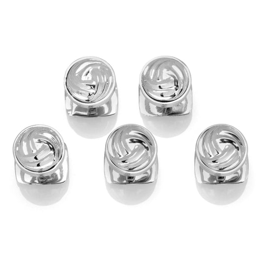 Modern Knot Sterling Silver 5-Studs - Cufflinks.com - Flyclothing LLC