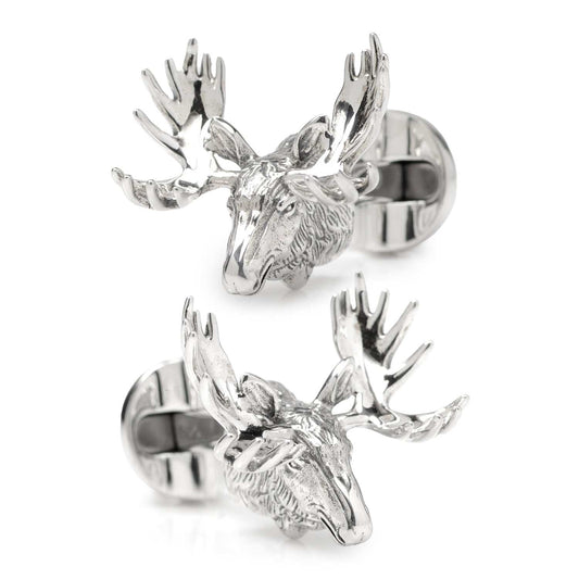 Antique Moose Cufflinks - Cufflinks.com - Flyclothing LLC