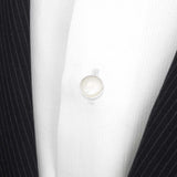 Sterling Silver Ribbed Mother of Pearl 5-Studs
