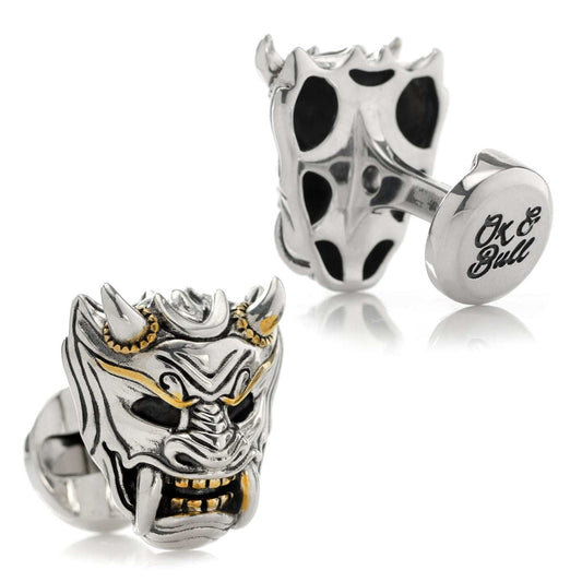 Samurai Mask Cufflinks - Cufflinks.com - Flyclothing LLC