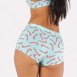 The Peppermint Pimp Canes | Candy Cane Modal Boyshort Underwear - Shinesty - Flyclothing LLC